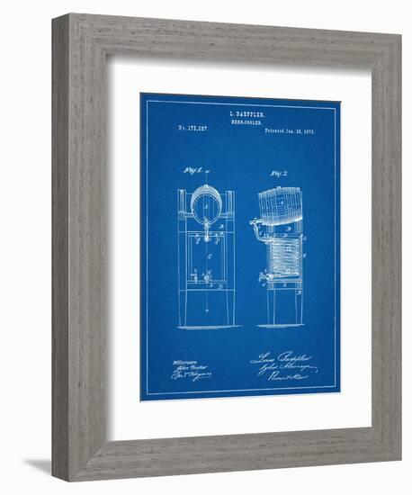 Beer Cooler Patent 1876-null-Framed Art Print