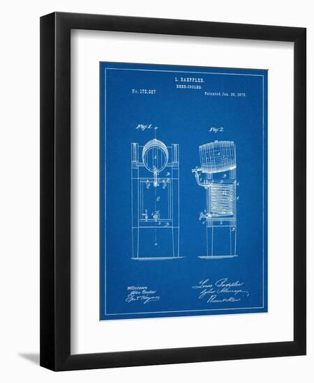 Beer Cooler Patent 1876-null-Framed Art Print