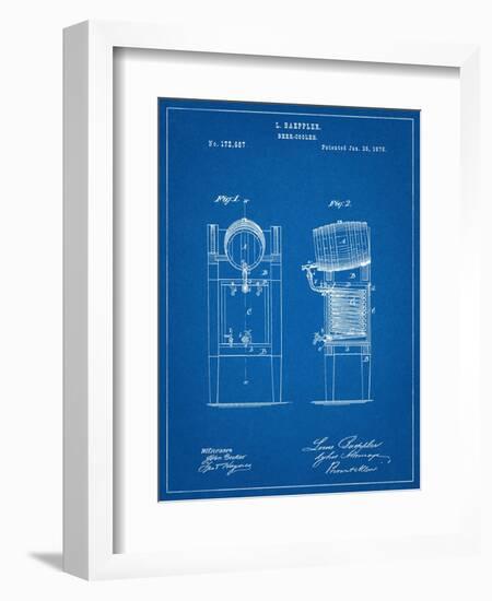 Beer Cooler Patent 1876-null-Framed Art Print