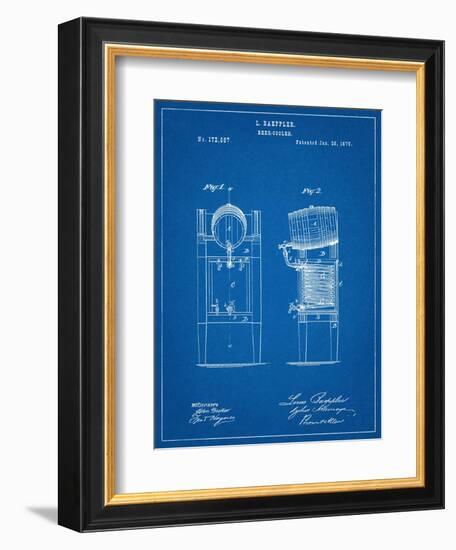 Beer Cooler Patent 1876-null-Framed Art Print