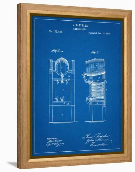 Beer Cooler Patent 1876-null-Framed Stretched Canvas