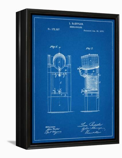 Beer Cooler Patent 1876-null-Framed Stretched Canvas