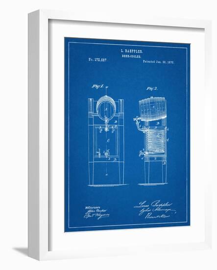 Beer Cooler Patent 1876-null-Framed Art Print