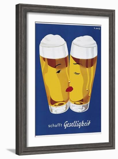 Beer Creates Sociability-Vintage Lavoie-Framed Giclee Print