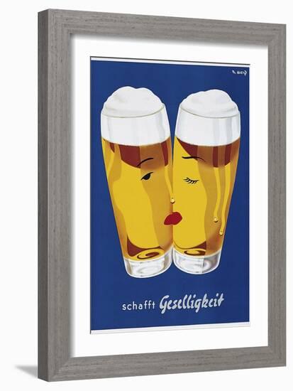 Beer Creates Sociability-Vintage Lavoie-Framed Giclee Print