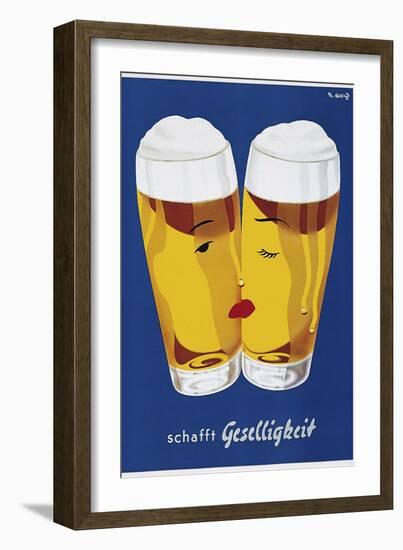 Beer Creates Sociability-Vintage Lavoie-Framed Giclee Print