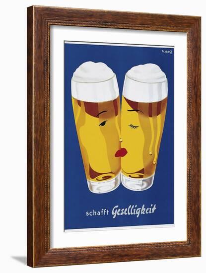 Beer Creates Sociability-Vintage Lavoie-Framed Giclee Print