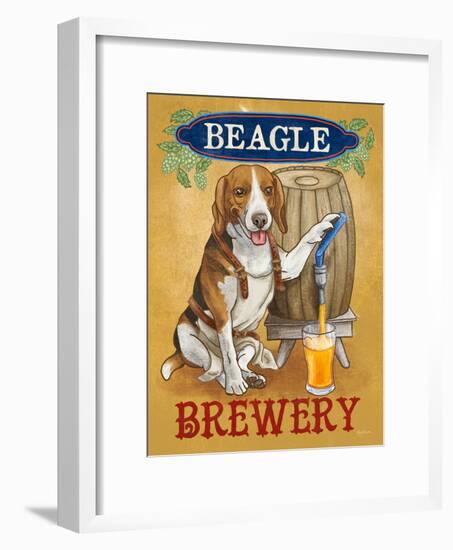 Beer Dogs IV-Wild Apple-Framed Art Print