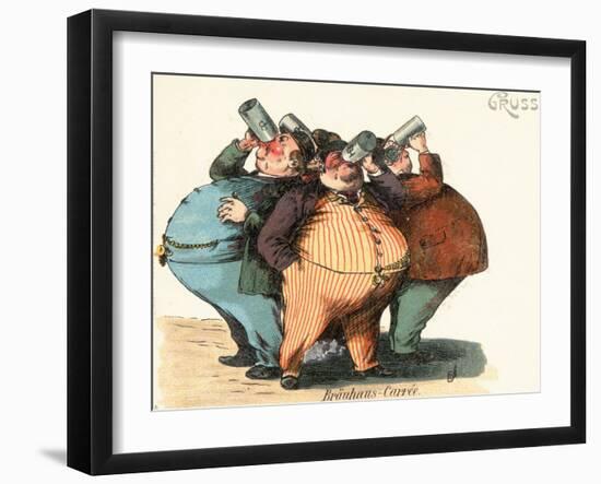 Beer Drinkers-null-Framed Giclee Print