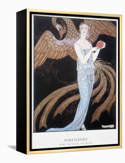 Beer Evening Dress: “” Sortileges”” - Illustration by George Barbier (1882-1932)., in “Gazette Du B-Georges Barbier-Framed Premier Image Canvas