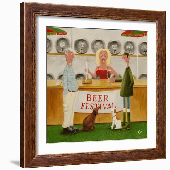 Beer Festival, 2019 (Oil on Paper)-Chris Ross Williamson-Framed Giclee Print