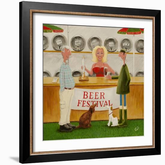 Beer Festival, 2019 (Oil on Paper)-Chris Ross Williamson-Framed Giclee Print