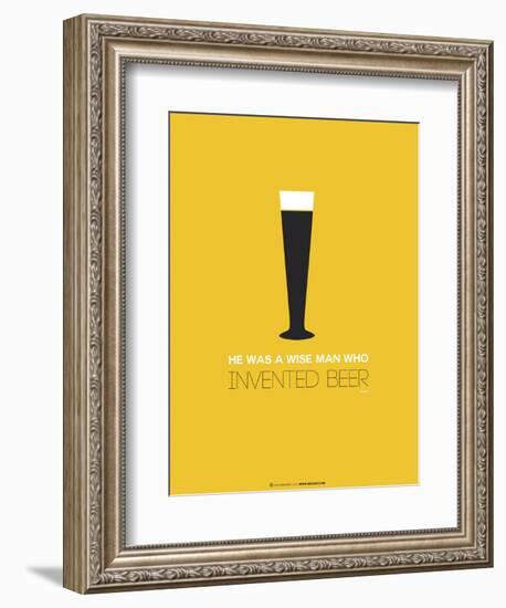 Beer Glass Yellow-NaxArt-Framed Art Print