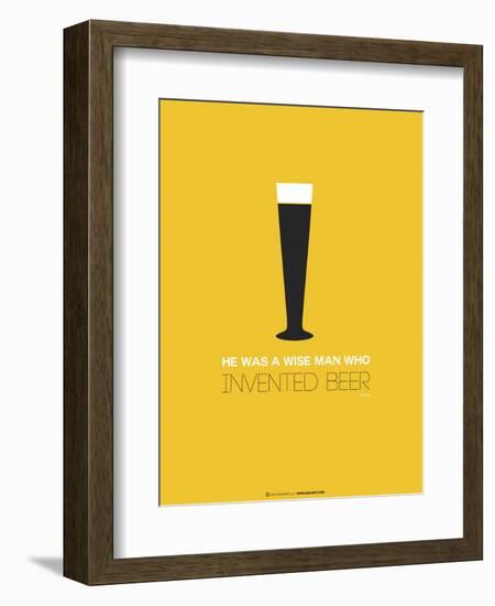 Beer Glass Yellow-NaxArt-Framed Art Print