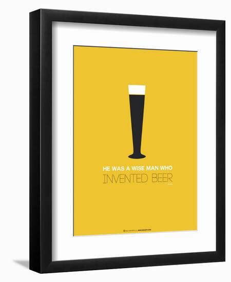 Beer Glass Yellow-NaxArt-Framed Art Print