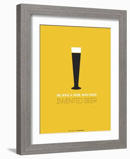 Beer Glass Yellow-NaxArt-Framed Art Print