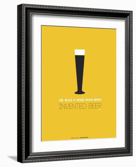 Beer Glass Yellow-NaxArt-Framed Art Print