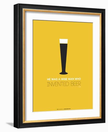 Beer Glass Yellow-NaxArt-Framed Art Print