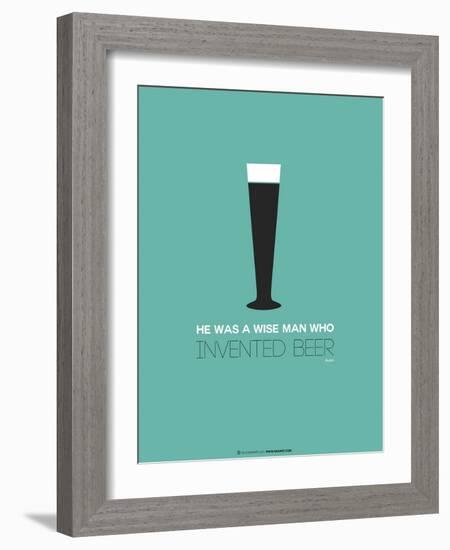 Beer Glass Yellow-NaxArt-Framed Art Print