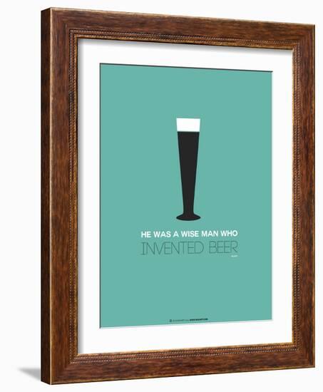 Beer Glass Yellow-NaxArt-Framed Art Print