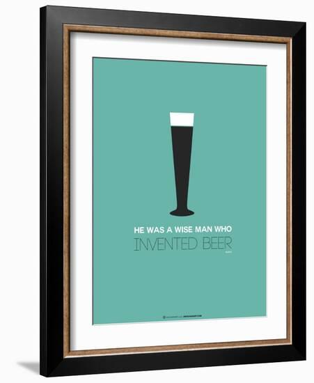 Beer Glass Yellow-NaxArt-Framed Art Print