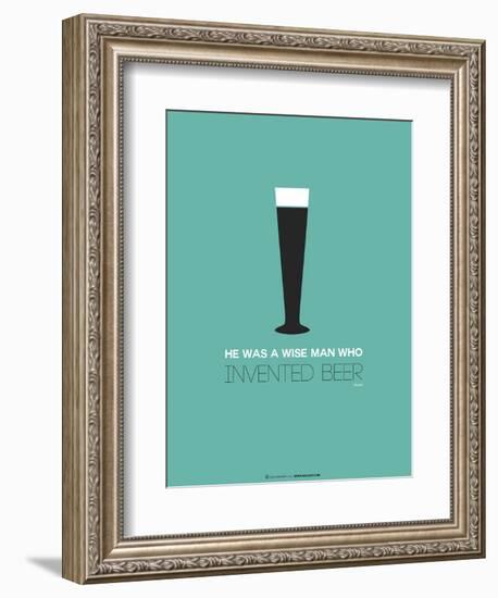 Beer Glass Yellow-NaxArt-Framed Art Print