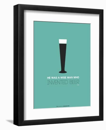 Beer Glass Yellow-NaxArt-Framed Art Print