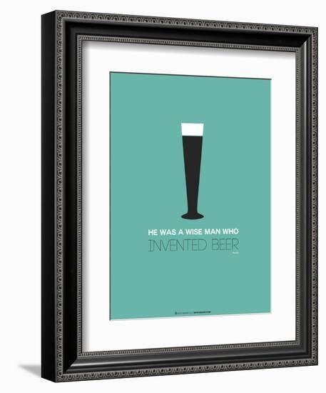 Beer Glass Yellow-NaxArt-Framed Art Print