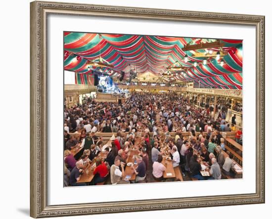 Beer Hall at the Stuttgart Beer Festival, Cannstatter Wasen, Stuttgart, Baden-Wurttemberg, Germany,-Michael DeFreitas-Framed Photographic Print