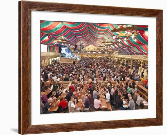 Beer Hall at the Stuttgart Beer Festival, Cannstatter Wasen, Stuttgart, Baden-Wurttemberg, Germany,-Michael DeFreitas-Framed Photographic Print