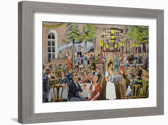 Beer Hall Scene, Germany-German School-Framed Giclee Print