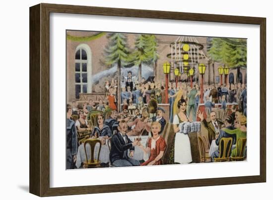 Beer Hall Scene, Germany-German School-Framed Giclee Print