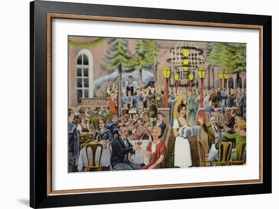 Beer Hall Scene, Germany-German School-Framed Giclee Print