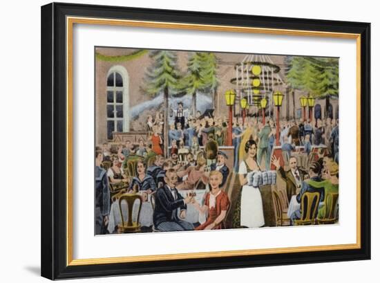Beer Hall Scene, Germany-German School-Framed Giclee Print