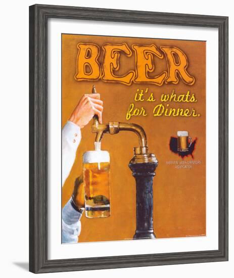 Beer: It's What's for Dinner-Robert Downs-Framed Art Print