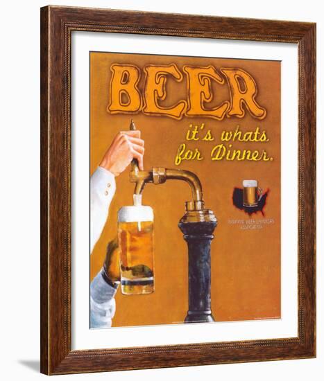 Beer: It's What's for Dinner-Robert Downs-Framed Art Print