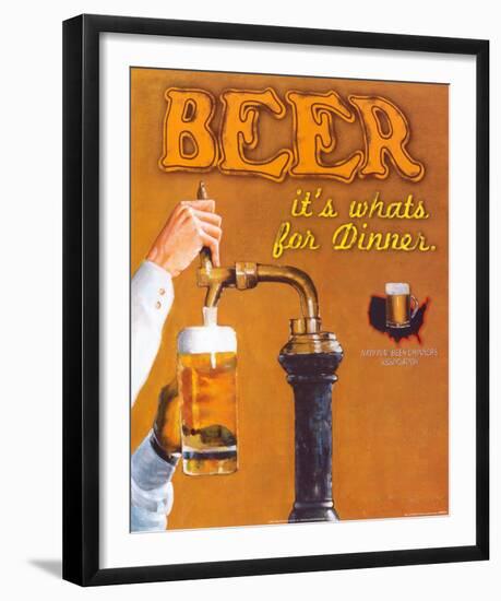 Beer: It's What's for Dinner-Robert Downs-Framed Art Print