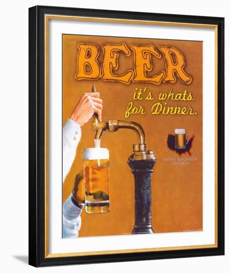 Beer: It's What's for Dinner-Robert Downs-Framed Art Print