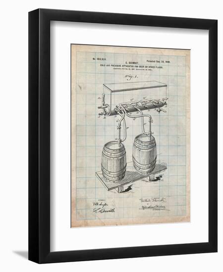 Beer Keg Cold Air Pressure Tap-Cole Borders-Framed Art Print
