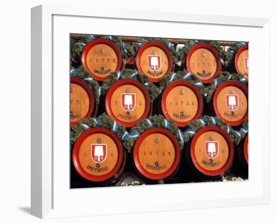 Beer Kegs, Oktoberfest, Bayern, Munich, Germany-null-Framed Photographic Print