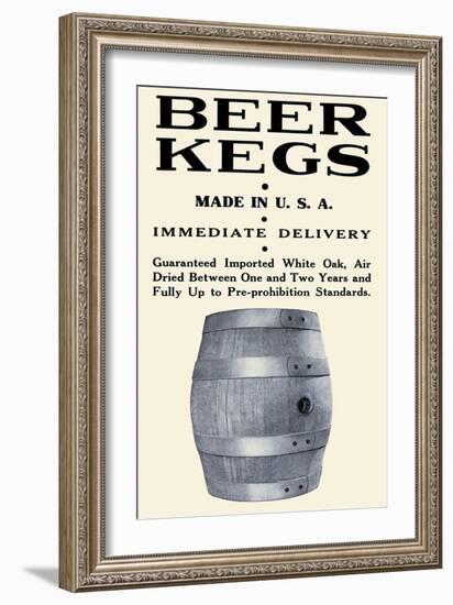 Beer Kegs-null-Framed Art Print