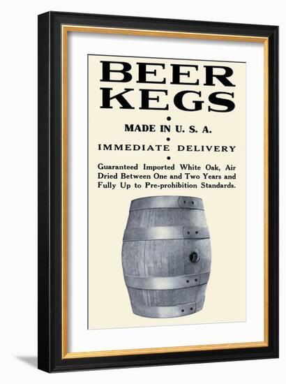Beer Kegs-null-Framed Art Print