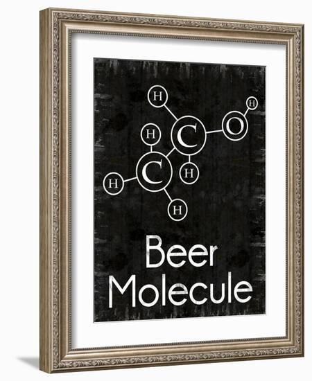 Beer Molecule Rect-Lauren Gibbons-Framed Art Print