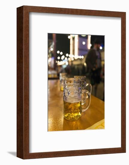 Beer mug in the rain, Oktoberfest-Christine Meder stage-art.de-Framed Photographic Print