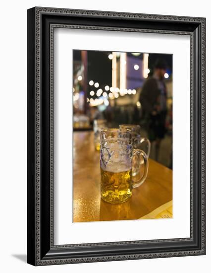 Beer mug in the rain, Oktoberfest-Christine Meder stage-art.de-Framed Photographic Print