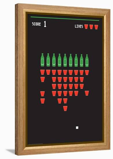 Beer Pong Invaders-J.J. Brando-Framed Stretched Canvas
