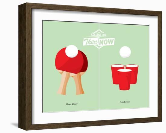 Beer Pong-J.J. Brando-Framed Art Print