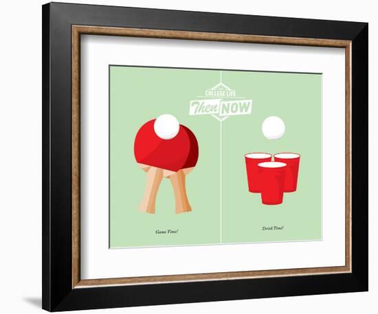 Beer Pong-J.J. Brando-Framed Art Print