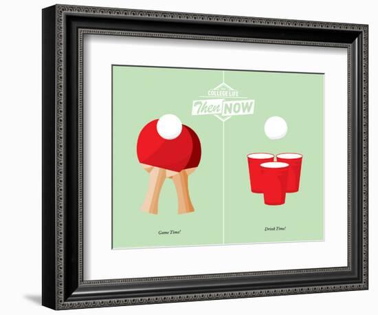 Beer Pong-J.J. Brando-Framed Art Print