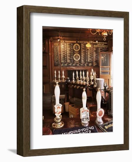 Beer Pumps and Bar, Sun Pub, London, England, United Kingdom-Adam Woolfitt-Framed Photographic Print